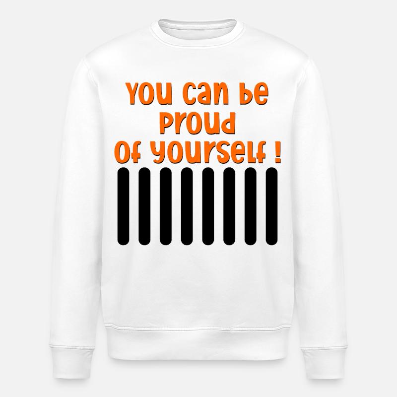 MOTIVATION BEING PROUD - Stanley/Stella Unisex Bio-Sweatshirt ROLLER - Weiß