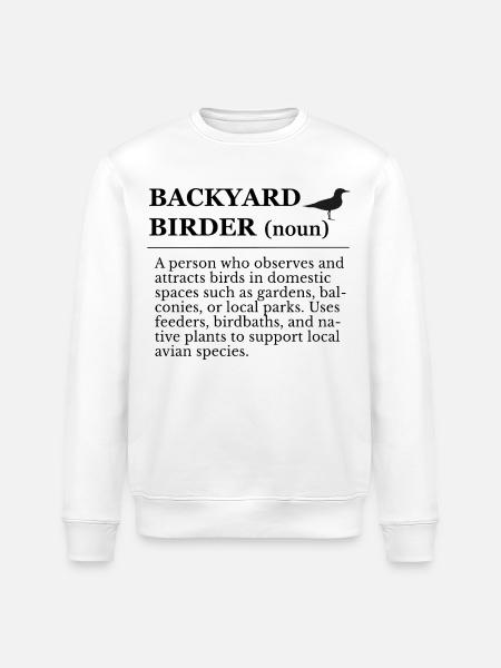 Bird watching in the garden - Stanley/Stella ROLLER Unisex Organic Sweatshirt - white