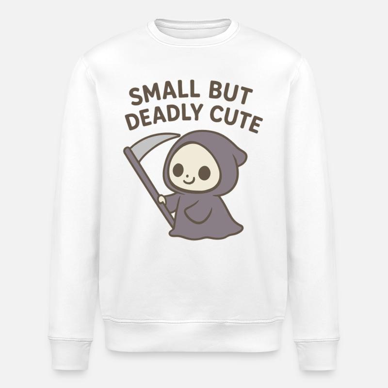 Klein, aber tödlich süß Sensenmann - Stanley/Stella Unisex Bio-Sweatshirt ROLLER - Weiß