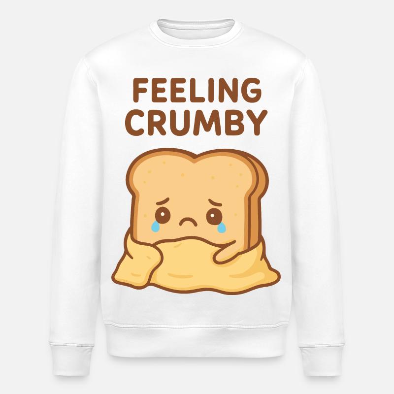 Feeling Crumby Toast Maskottchen - Stanley/Stella Unisex Bio-Sweatshirt ROLLER - Weiß