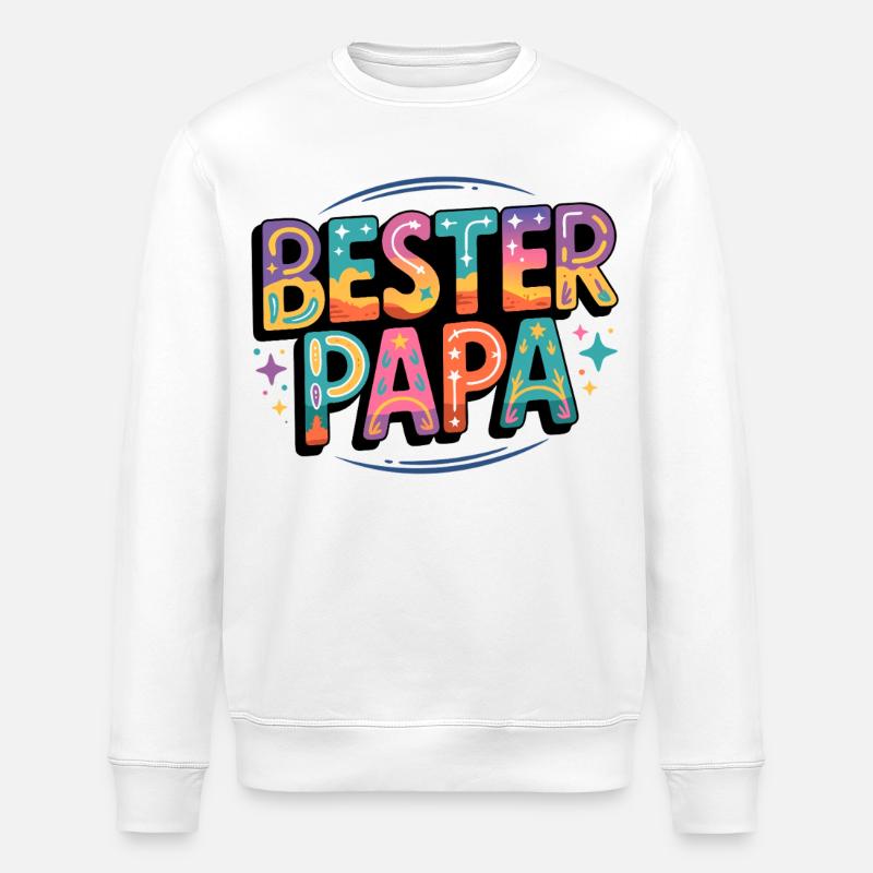 Bester Papa - Stanley/Stella Unisex Bio-Sweatshirt ROLLER - Weiß