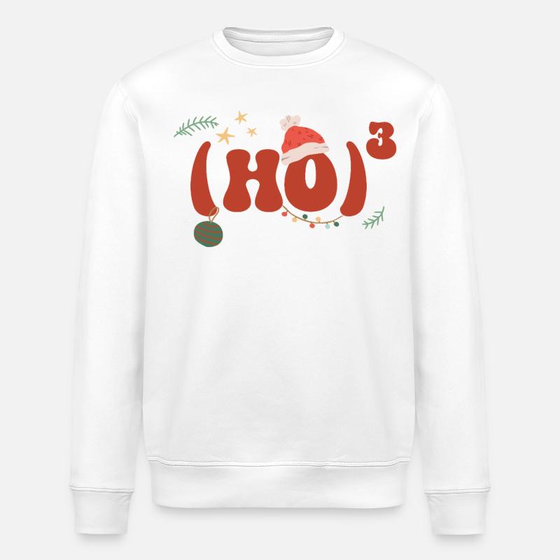 Weihnachten Mathematik Hohoho Matheformel Mathe - Stanley/Stella Unisex Bio-Sweatshirt ROLLER - Weiß