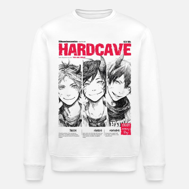 Hardcore Trio Portrait - Stanley/Stella ROLLER Unisex Organic Sweatshirt - white