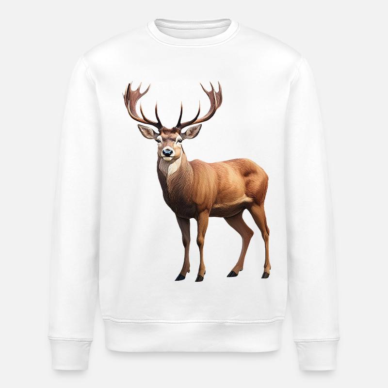 Hirsch - Stanley/Stella Unisex Bio-Sweatshirt ROLLER - Weiß