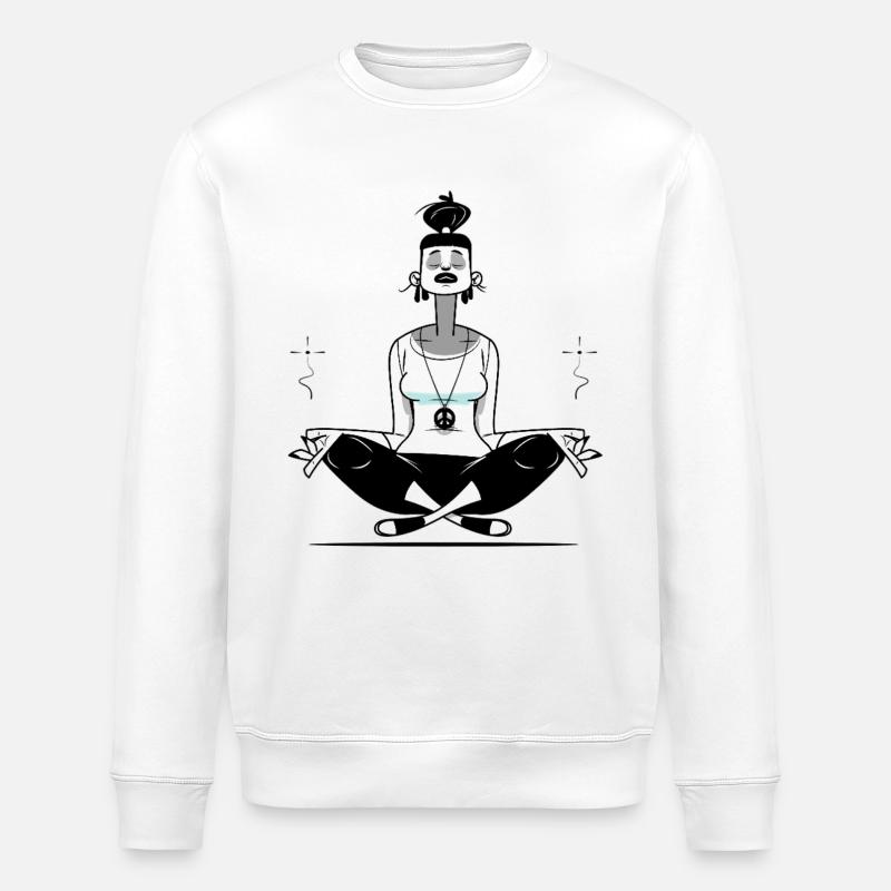 Méditer - Sweat bio ROLLER Stanley/Stella Unisexe - blanc