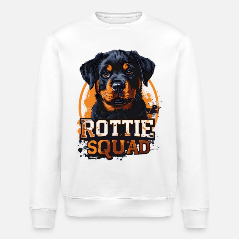 Rottie Squad – Conception Rottweiler solide - Sweat bio ROLLER Stanley/Stella Unisexe - blanc