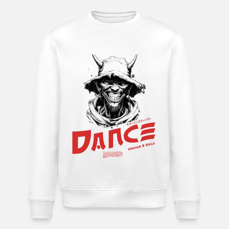 Rotes Dance Logo Energie - Stanley/Stella Unisex Bio-Sweatshirt ROLLER - Weiß