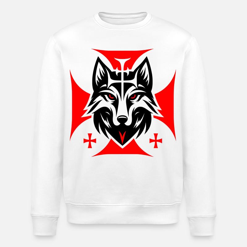 Dämonensilhouette - Stanley/Stella Unisex Bio-Sweatshirt ROLLER - Weiß