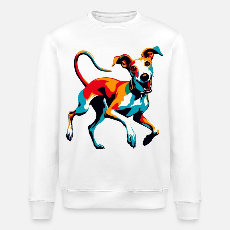 Silly Galgo Nr6 - Stanley/Stella Unisex Bio-Sweatshirt ROLLER - Weiß