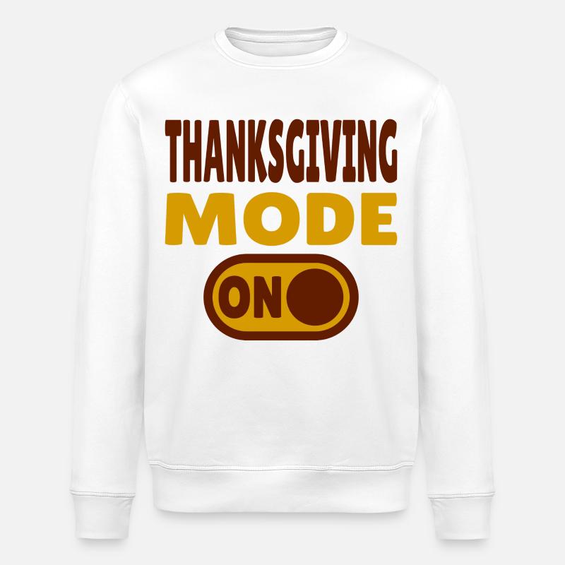 Thanksgiving Mode ON - Stanley/Stella Unisex Bio-Sweatshirt ROLLER - Weiß