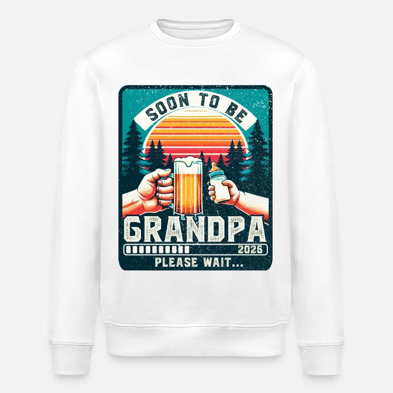 Werdender Opa loading zukünftiger Großvater 2026 - Stanley/Stella Unisex Bio-Sweatshirt ROLLER - Weiß