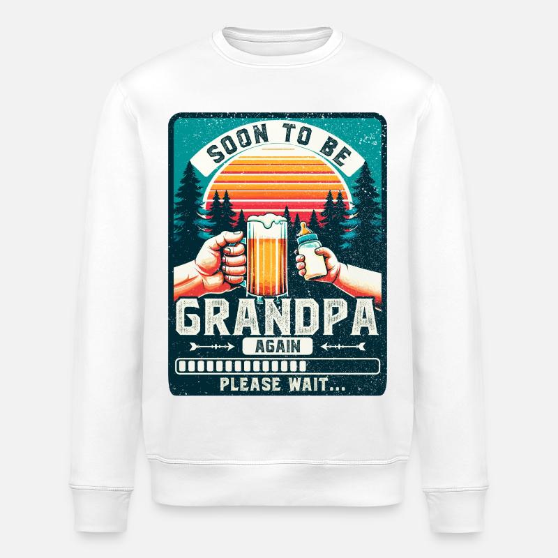 Werdender Opa loading zukünftiger Großvater - Stanley/Stella Unisex Bio-Sweatshirt ROLLER - Weiß
