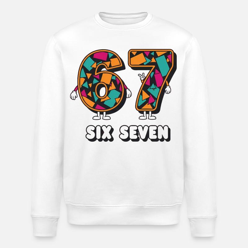 6 7 Confettis Carnaval Carnaval - Sweat bio ROLLER Stanley/Stella Unisexe - blanc