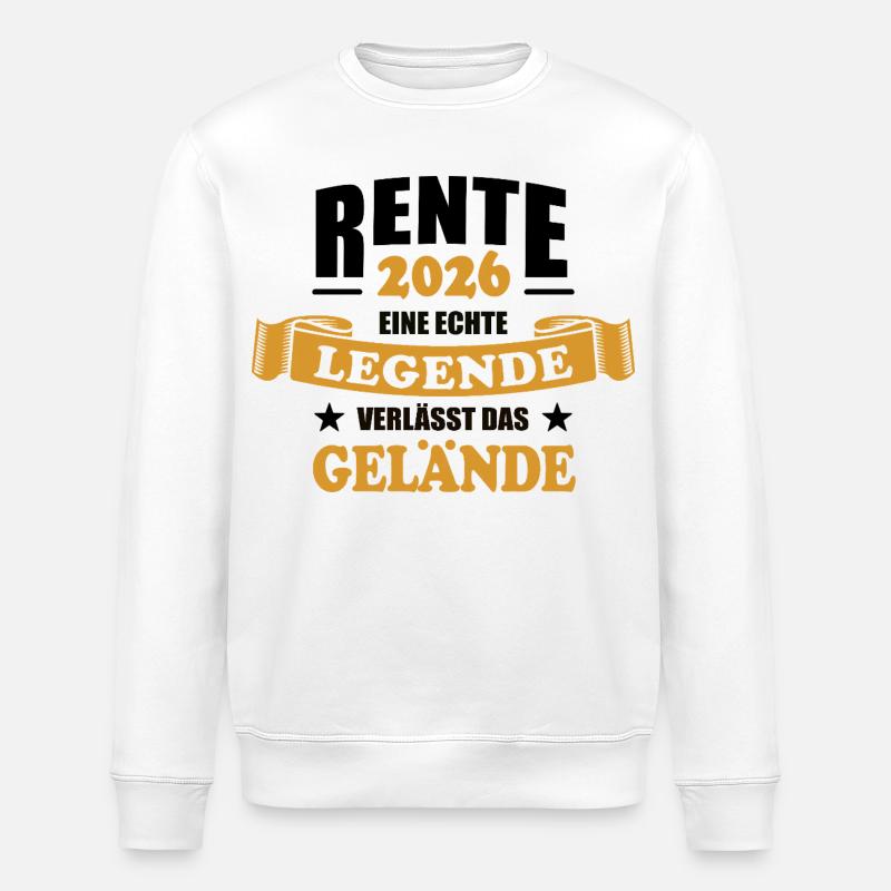 Rente 2026 - Ruhestand - Pension - Stanley/Stella Unisex Bio-Sweatshirt ROLLER - Weiß