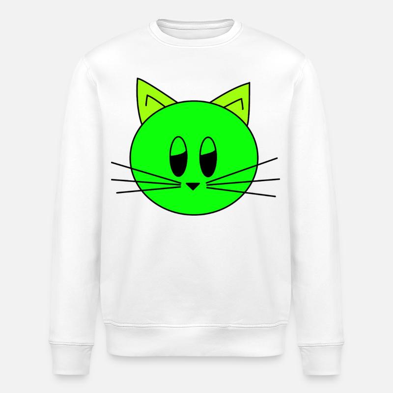 Katzenkopf - Stanley/Stella Unisex Bio-Sweatshirt ROLLER - Weiß