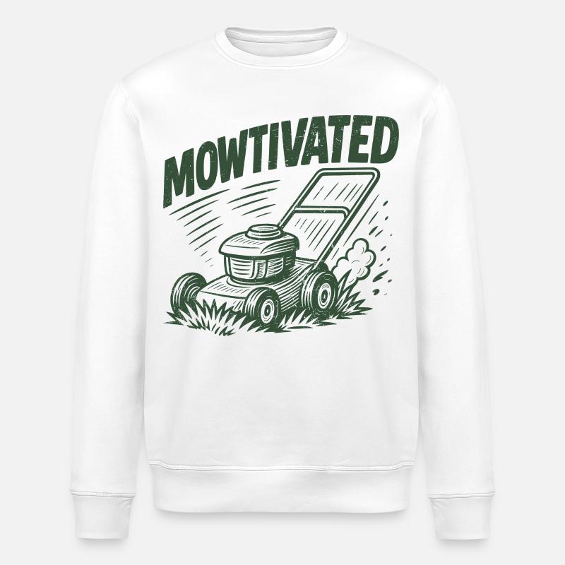 Mowtivated - Stanley/Stella Unisex Bio-Sweatshirt ROLLER - Weiß