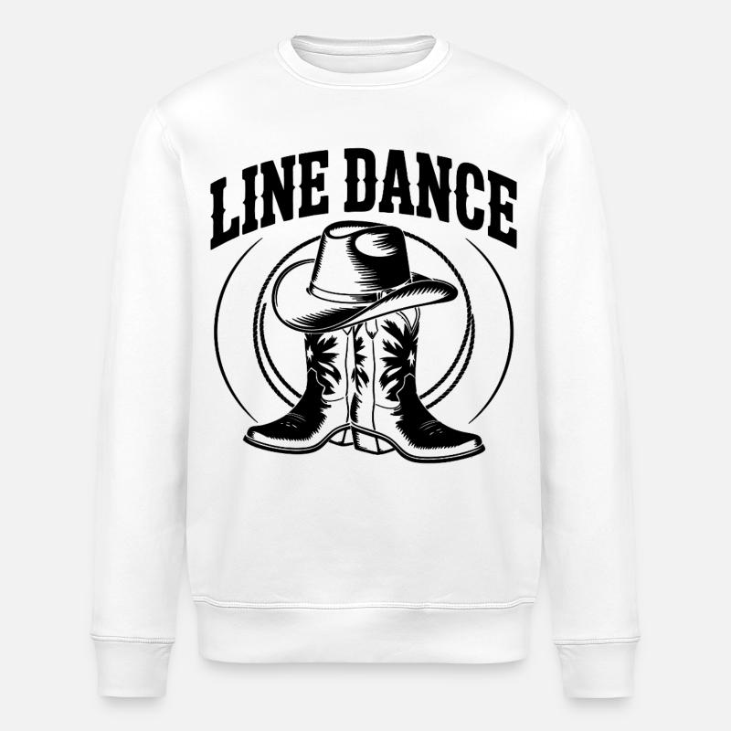 Line Dance Motiv - Stanley/Stella Unisex Bio-Sweatshirt ROLLER - Weiß
