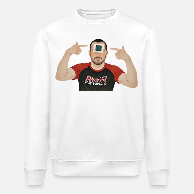 BRAIN PROCESSOR - geek & scifi - Stanley/Stella ROLLER Unisex Organic Sweatshirt - white