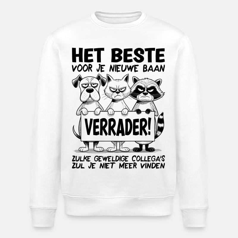 Nouveau travail Cadeau d’adieu Collègue d’adieu - Sweat bio ROLLER Stanley/Stella Unisexe - blanc