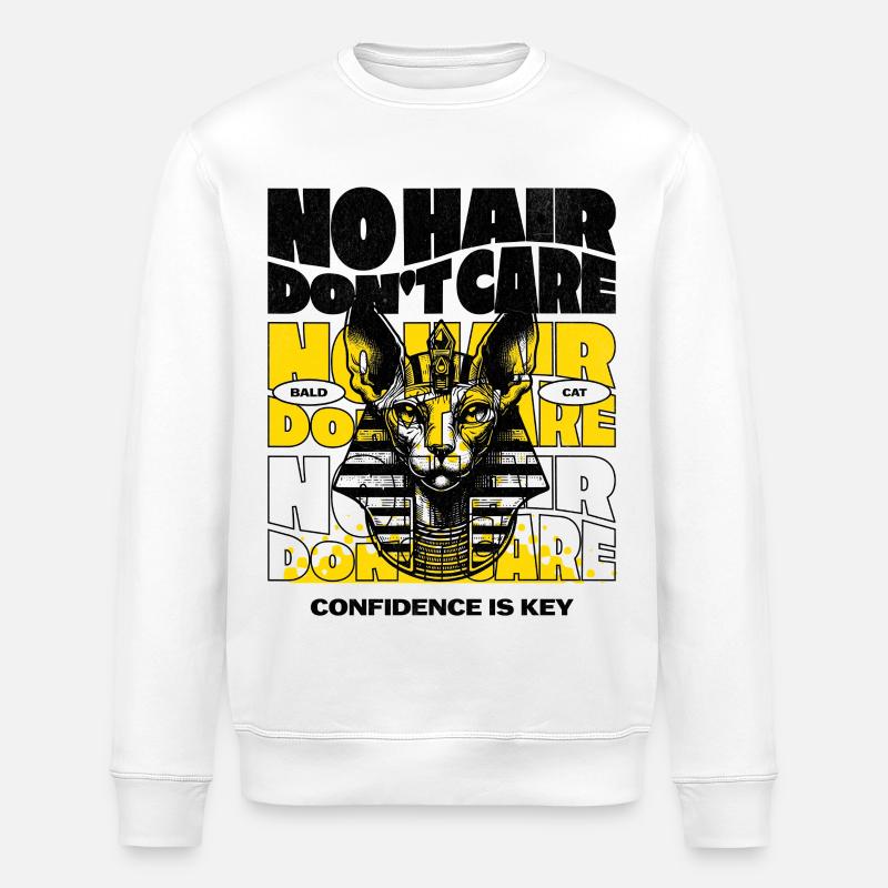 Chat Sphynx Sans Poils - Sweat bio ROLLER Stanley/Stella Unisexe - blanc