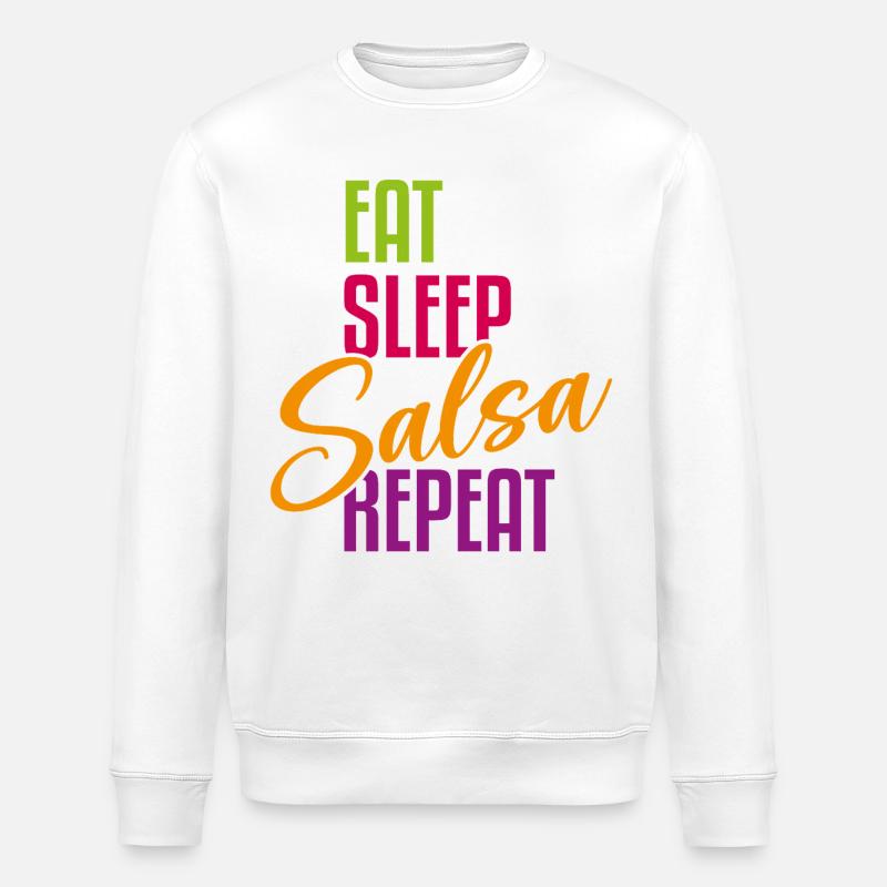 Manger Sleep Salsa Répéter – Tenue Salsa - Sweat bio ROLLER Stanley/Stella Unisexe - blanc