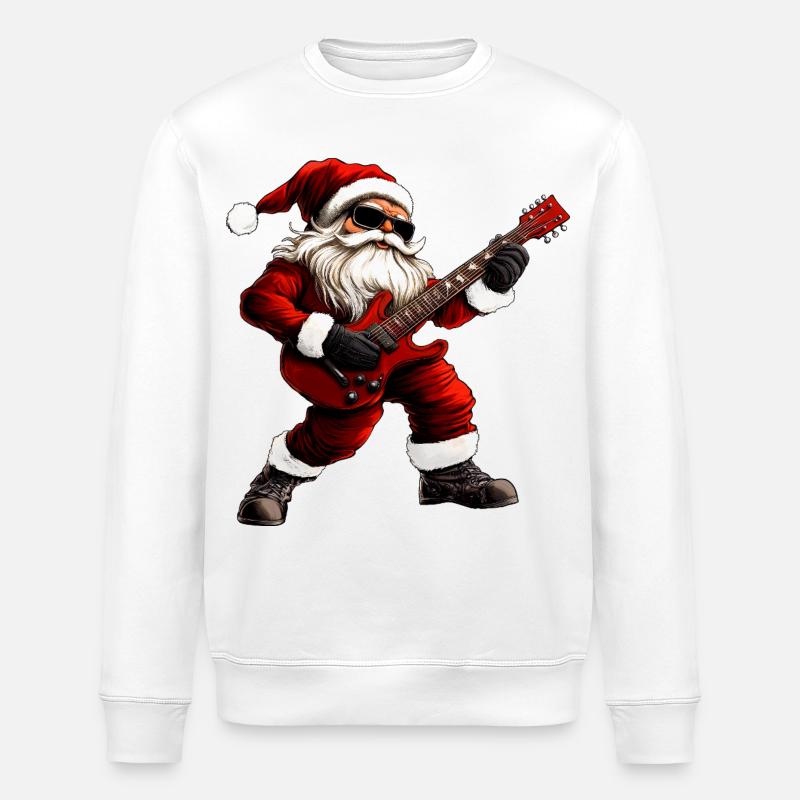 Guitaristes électriques Noël - Sweat bio ROLLER Stanley/Stella Unisexe - blanc