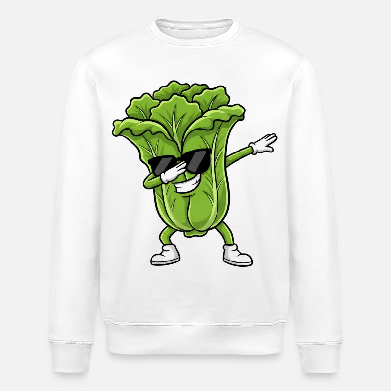 Retro Stern Salat - Stanley/Stella Unisex Bio-Sweatshirt ROLLER - Weiß