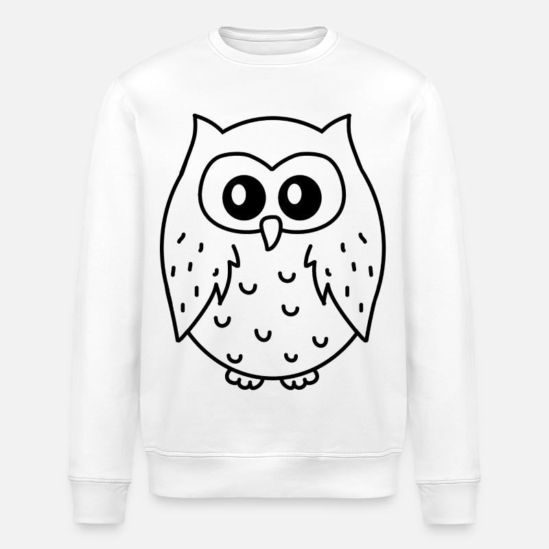 Eulen - Stanley/Stella Unisex Bio-Sweatshirt ROLLER - Weiß