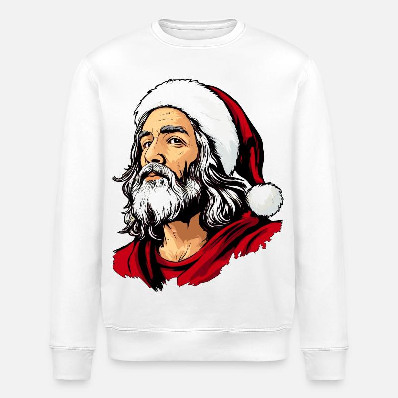 Weihnachten Jesus - Stanley/Stella Unisex Bio-Sweatshirt ROLLER - Weiß