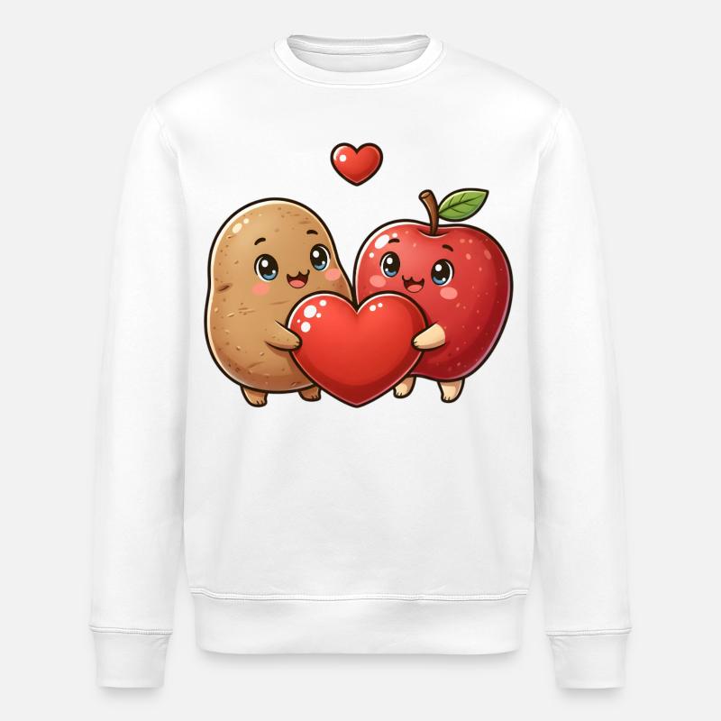 Amitié Kawaii Pomme et Pâte - Sweat bio ROLLER Stanley/Stella Unisexe - blanc