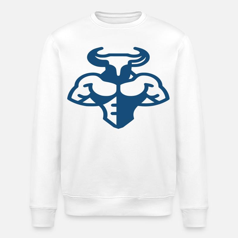 Body Building. Stier. - Stanley/Stella Unisex Bio-Sweatshirt ROLLER - Weiß