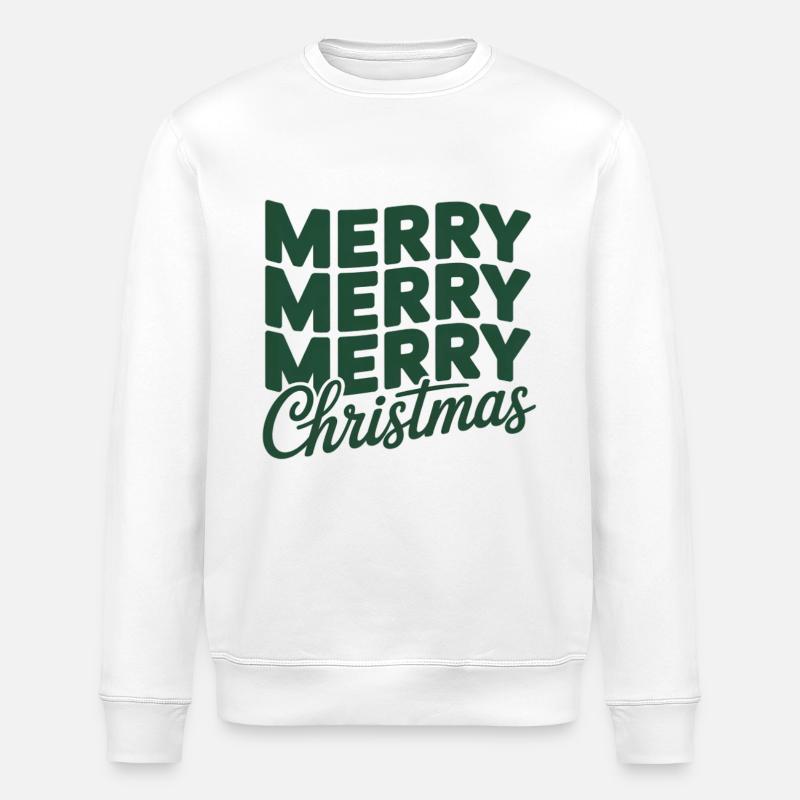 Merry Christmas - Stanley/Stella Unisex Bio-Sweatshirt ROLLER - Weiß