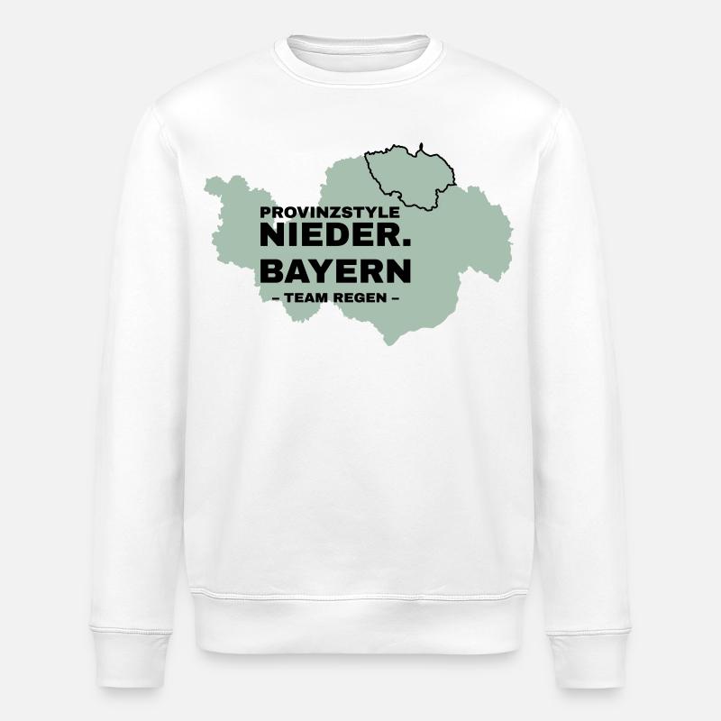 Basse-Bavière | PLUIE - Sweat bio ROLLER Stanley/Stella Unisexe - blanc