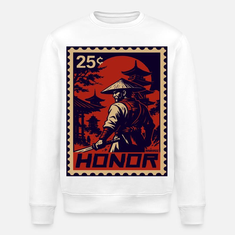 Sceau d’honneur du Samouraï Rouge - Sweat bio ROLLER Stanley/Stella Unisexe - blanc