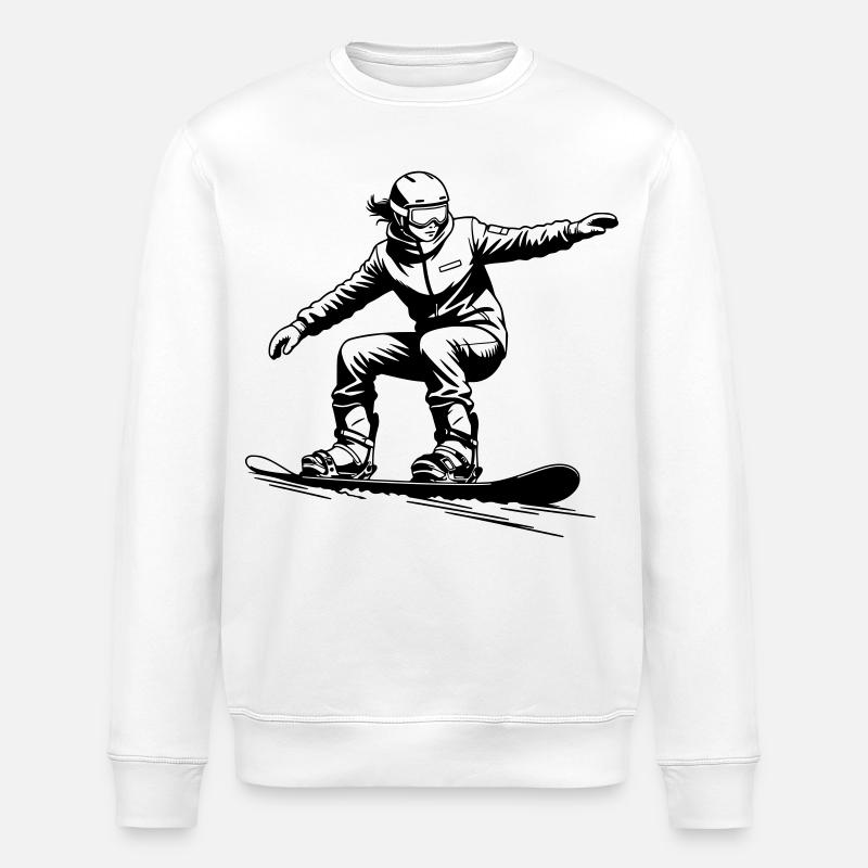 Cool Snowboarder - Snowboard Graphic - Sweat bio ROLLER Stanley/Stella Unisexe - blanc