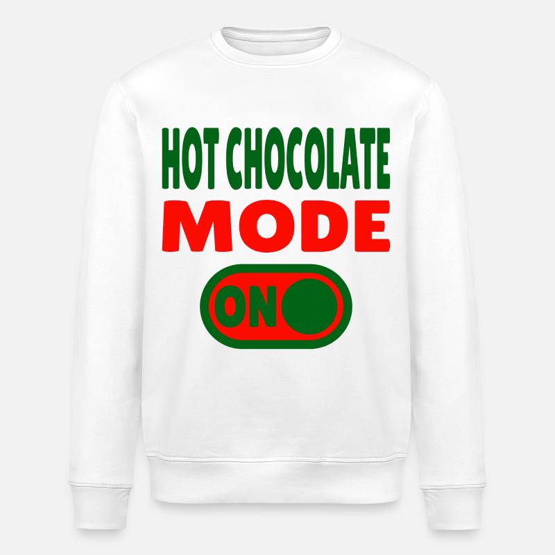Mode chocolat chaud activé - Sweat bio ROLLER Stanley/Stella Unisexe - blanc
