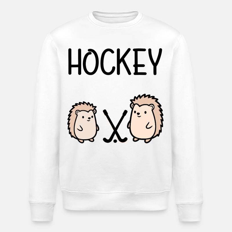 BALLSPORTARTEN HOCKEY IGEL - Stanley/Stella Unisex Bio-Sweatshirt ROLLER - Weiß