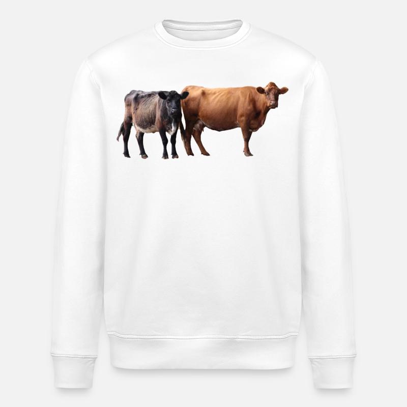 zwei Kühe - Stanley/Stella Unisex Bio-Sweatshirt ROLLER - Weiß
