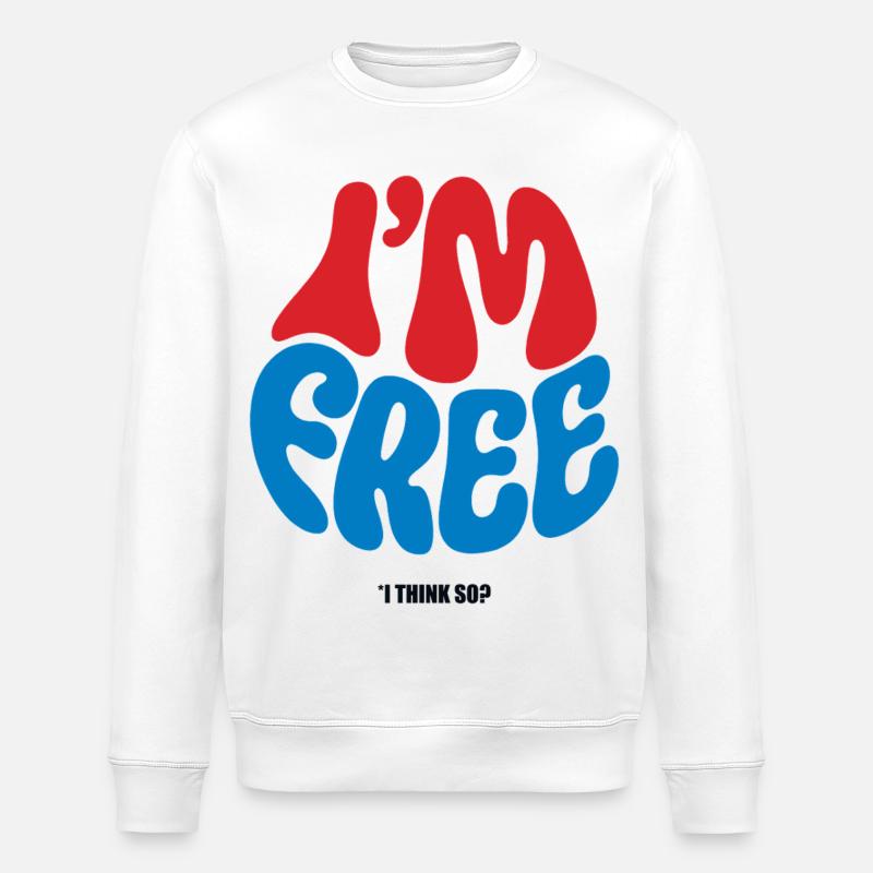I'M FREE #1 - let's talk - Sweat bio ROLLER Stanley/Stella Unisexe - blanc