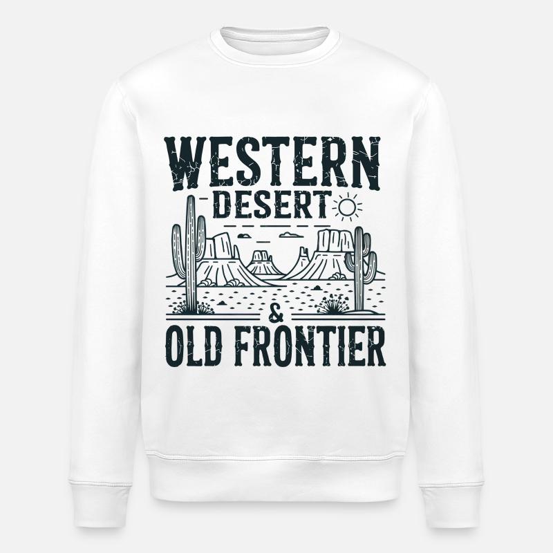 Désert de l’Ouest – Vieille Frontière - Sweat bio ROLLER Stanley/Stella Unisexe - blanc
