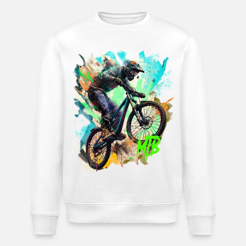 Vélo VTT - Sweat bio ROLLER Stanley/Stella Unisexe - blanc