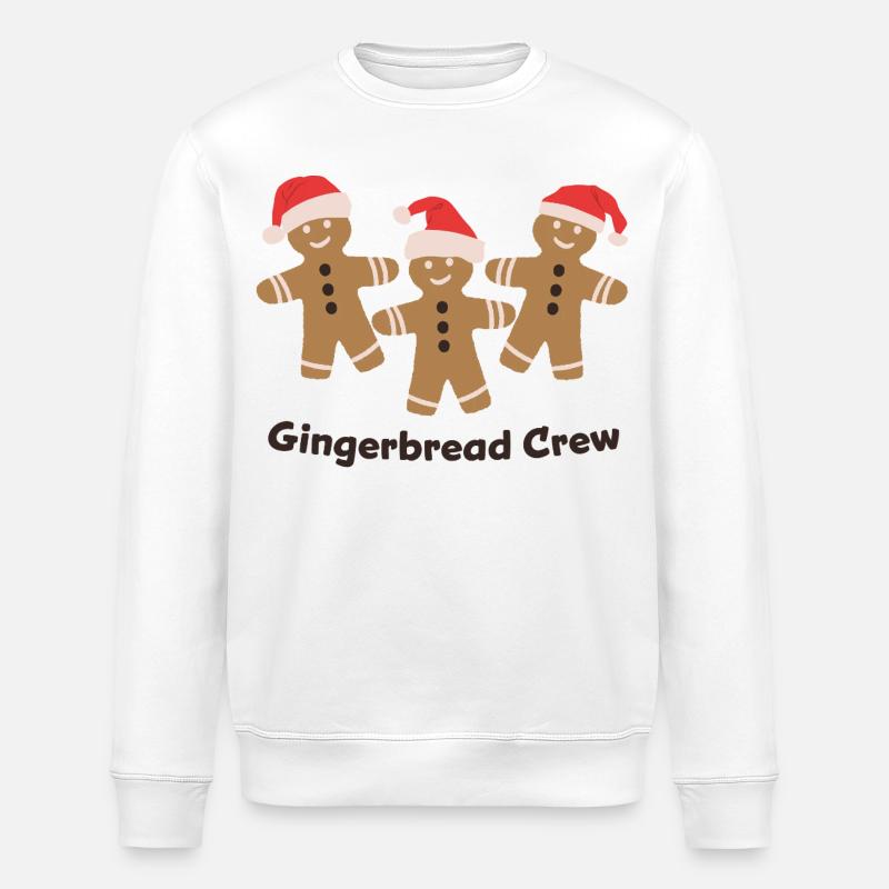 Gingerbread Crew - Weihnachten Plätzchen backen  - Stanley/Stella Unisex Bio-Sweatshirt ROLLER - Weiß