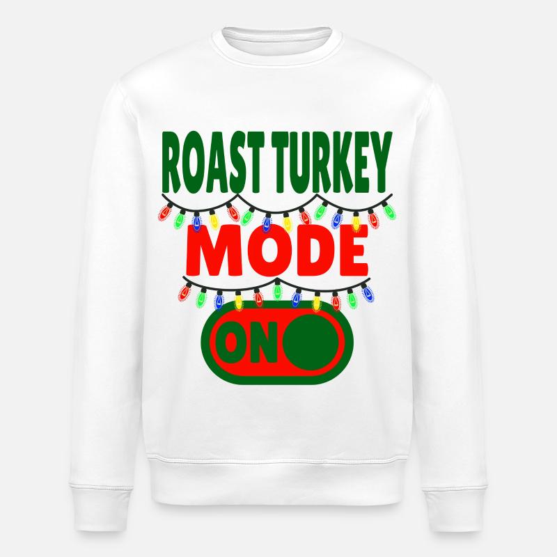 Mode dinde rôtie activé - Sweat bio ROLLER Stanley/Stella Unisexe - blanc