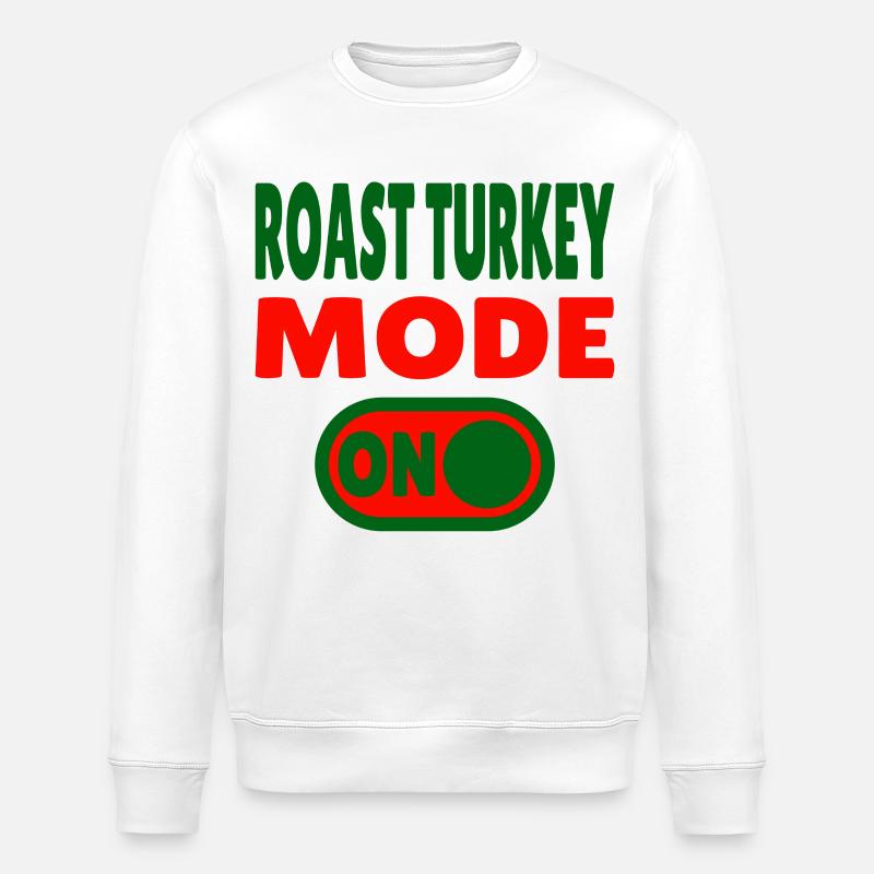 Mode dinde rôtie activé - Sweat bio ROLLER Stanley/Stella Unisexe - blanc