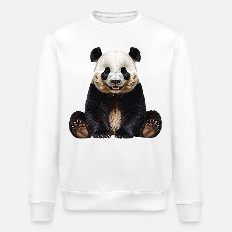 Panda - Stanley/Stella Unisex Bio-Sweatshirt ROLLER - Weiß