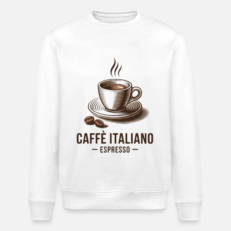 Caffè Italiano – Espresso - Stanley/Stella Unisex Bio-Sweatshirt ROLLER - Weiß