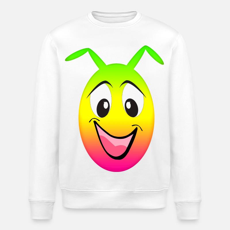 Regenbogen Lächeln  - Stanley/Stella Unisex Bio-Sweatshirt ROLLER - Weiß