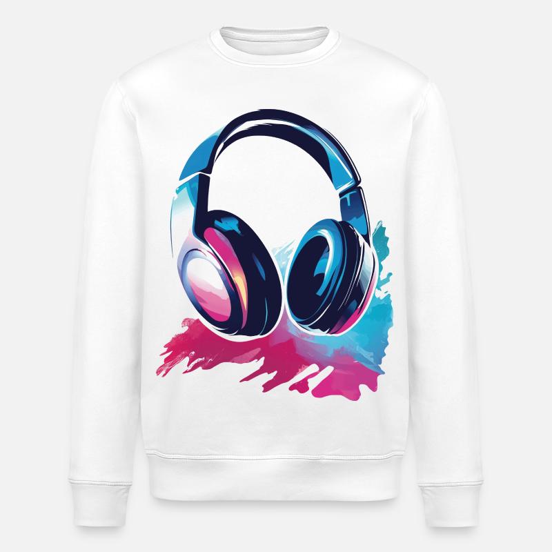 Headset Kopfhörer - Stanley/Stella Unisex Bio-Sweatshirt ROLLER - Weiß