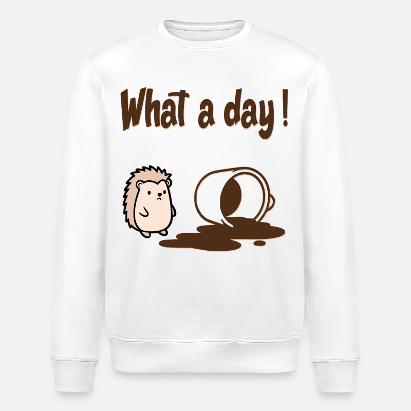 Café Hérisson - Sweat bio ROLLER Stanley/Stella Unisexe - blanc