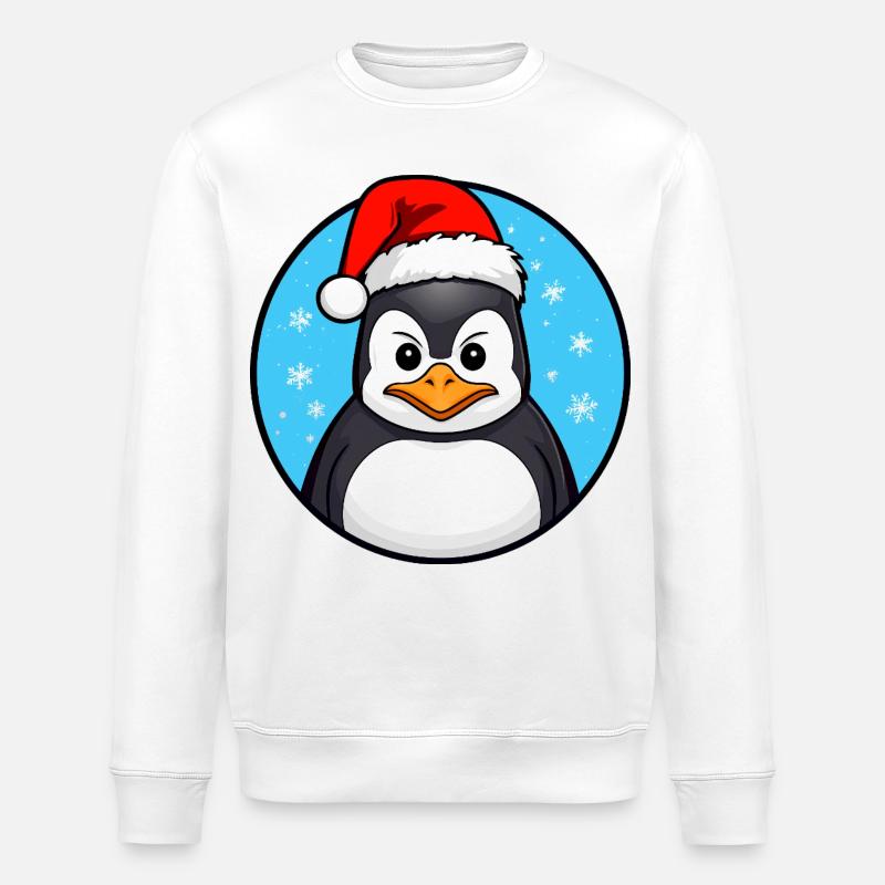 Weihnachten Pinguin - Stanley/Stella Unisex Bio-Sweatshirt ROLLER - Weiß